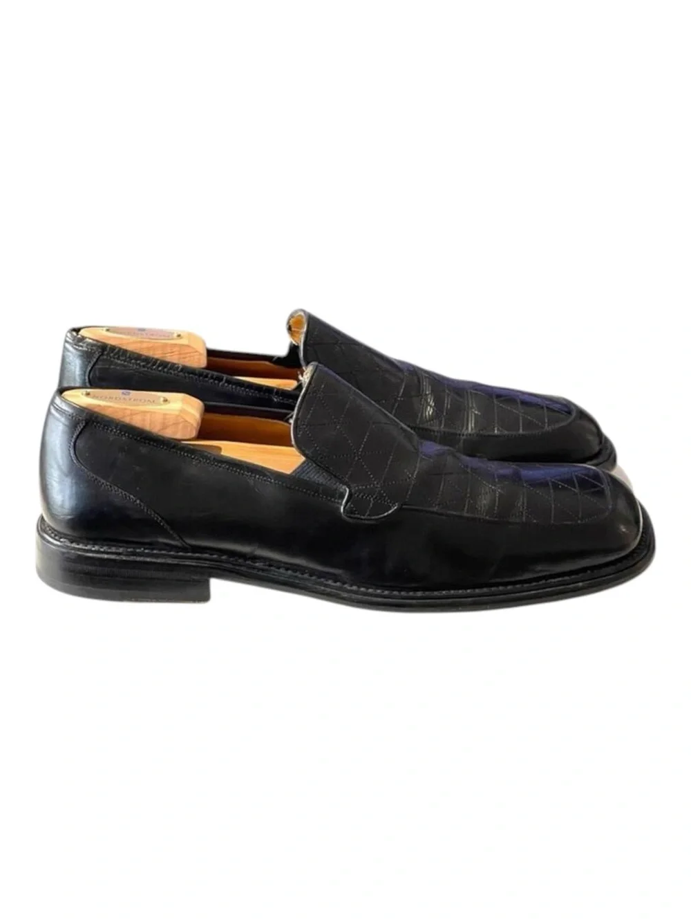 Avventura ᪣ Hand Crafted Quilted Detail Dress Shoe Loafers ᪣ Black Leather ᪣ 10M
